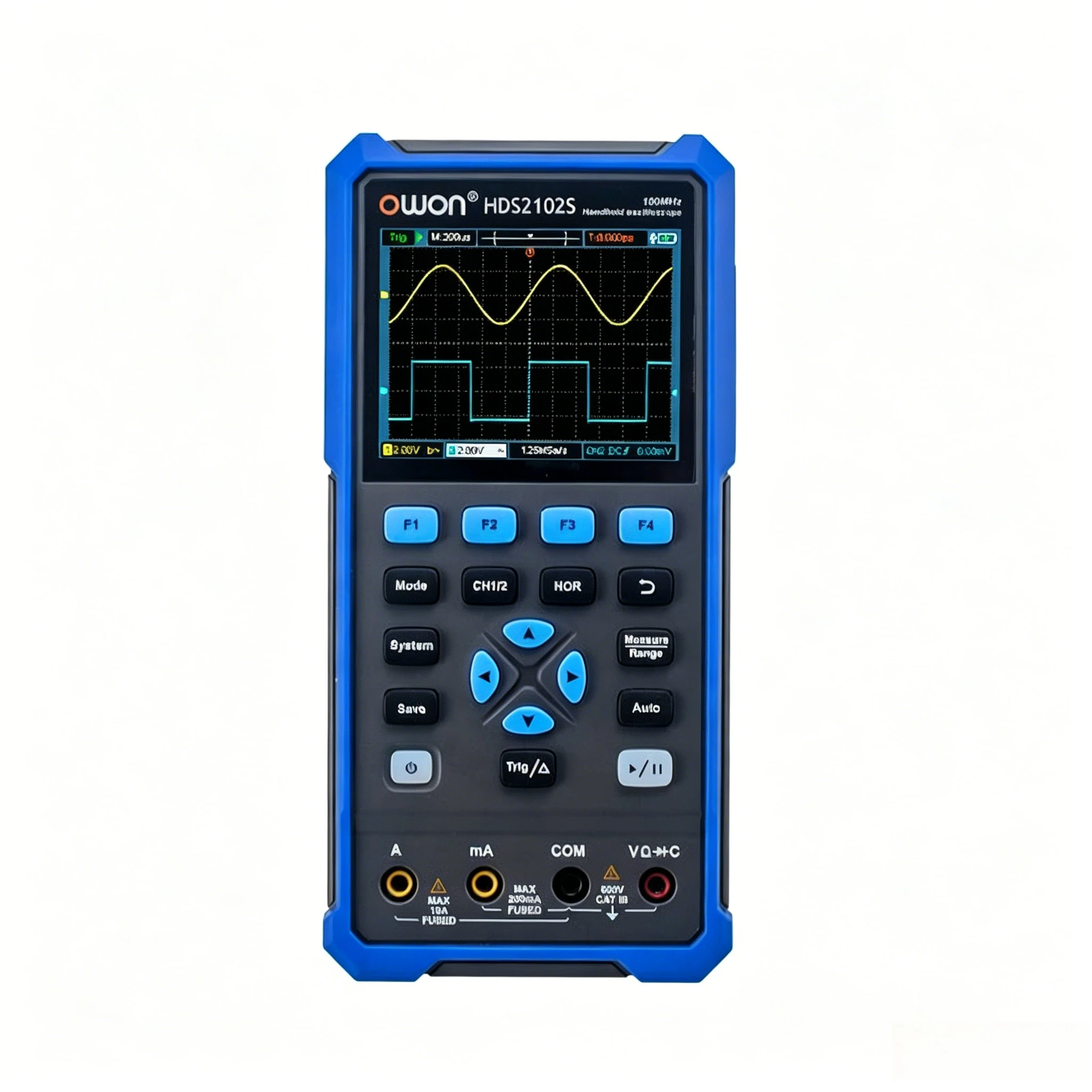 OWON HDS2202S/HDS2102S Portable 3in1 Digital Oscilloscope, 2CH 200MHz 1GSa/s Oscillograph Multimeter DDS Signal Generator