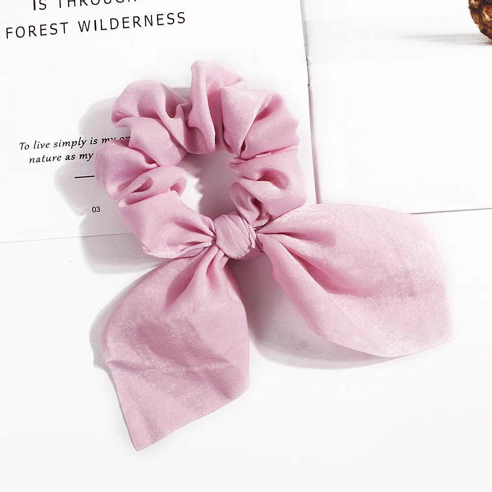 Leopard Bowknot Elastisches Haarband Frauen Einfarbig Scrunchie Mädchen Haargummi Pferdeschwanz Halter Stirnband Haar Seil Haar Zubehör – Detail 23
