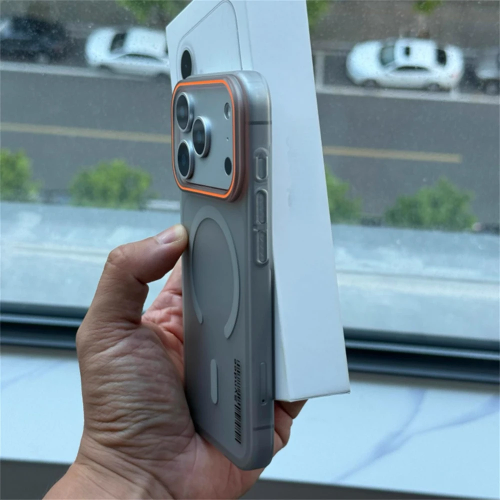 Translucent Frosted Magnetic Phone Case for iPhone 17 16 15 Pro Max 14Pro 13 12 For MagSafe Ultrathin Matte Hard PC Cover