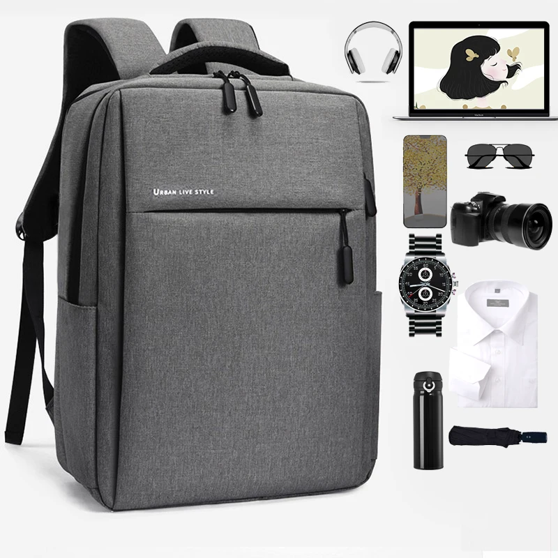 40L Laptop Backpack Durable 17 Inch for Men Women with USB Charger Port & Luggage Sleeve Sturdy College Rucksack Bag For Macbook