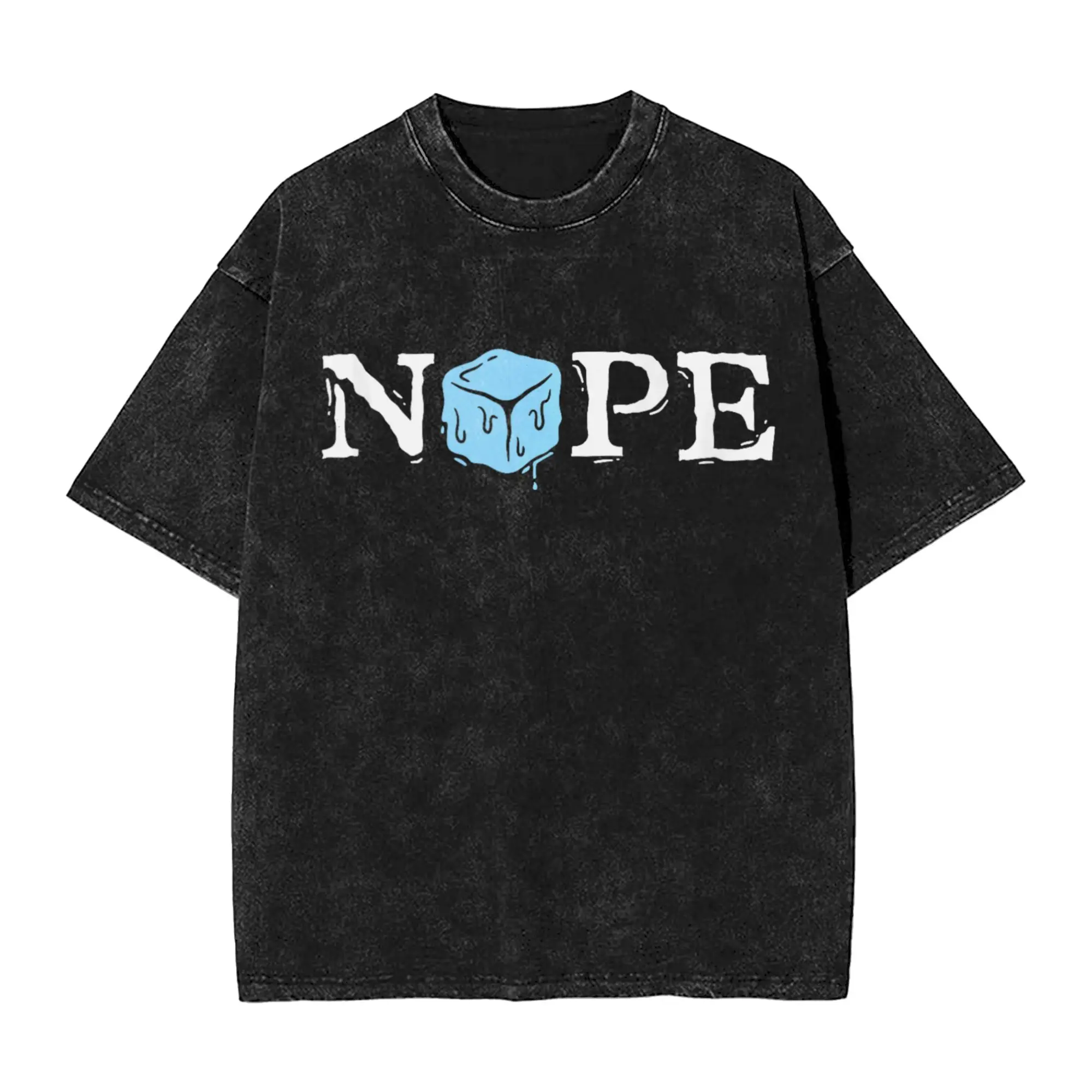 

Nope No ICE T-Shirt Summer Y2K Fun T Shirts Cotton Hipster Tee Shirt For Male Short Sleeve Design Clothing