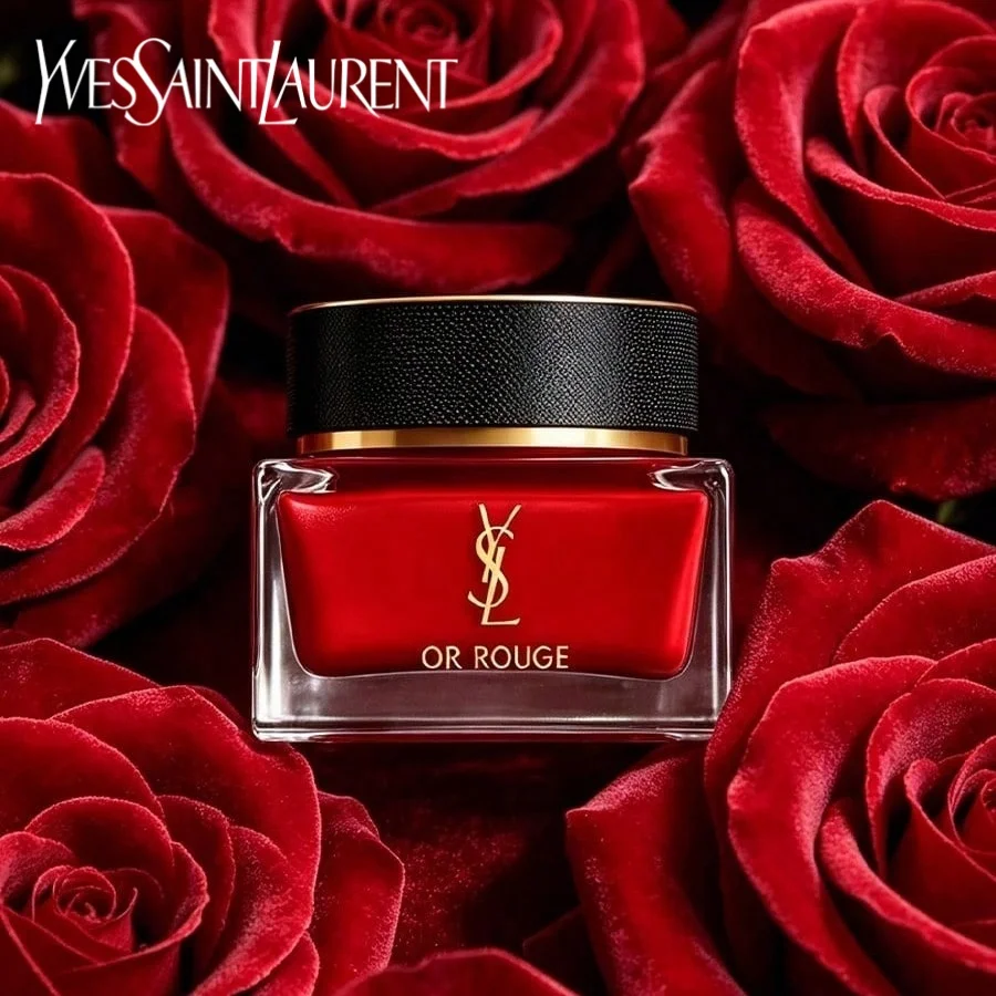 YSL Nueva Crema Esencial de Azafrán Rojo de 15ml, Tamaño Viaje, Antienvejecimiento, Hidratante Facial, Cuidado Diario Nutritivo para Mujeres