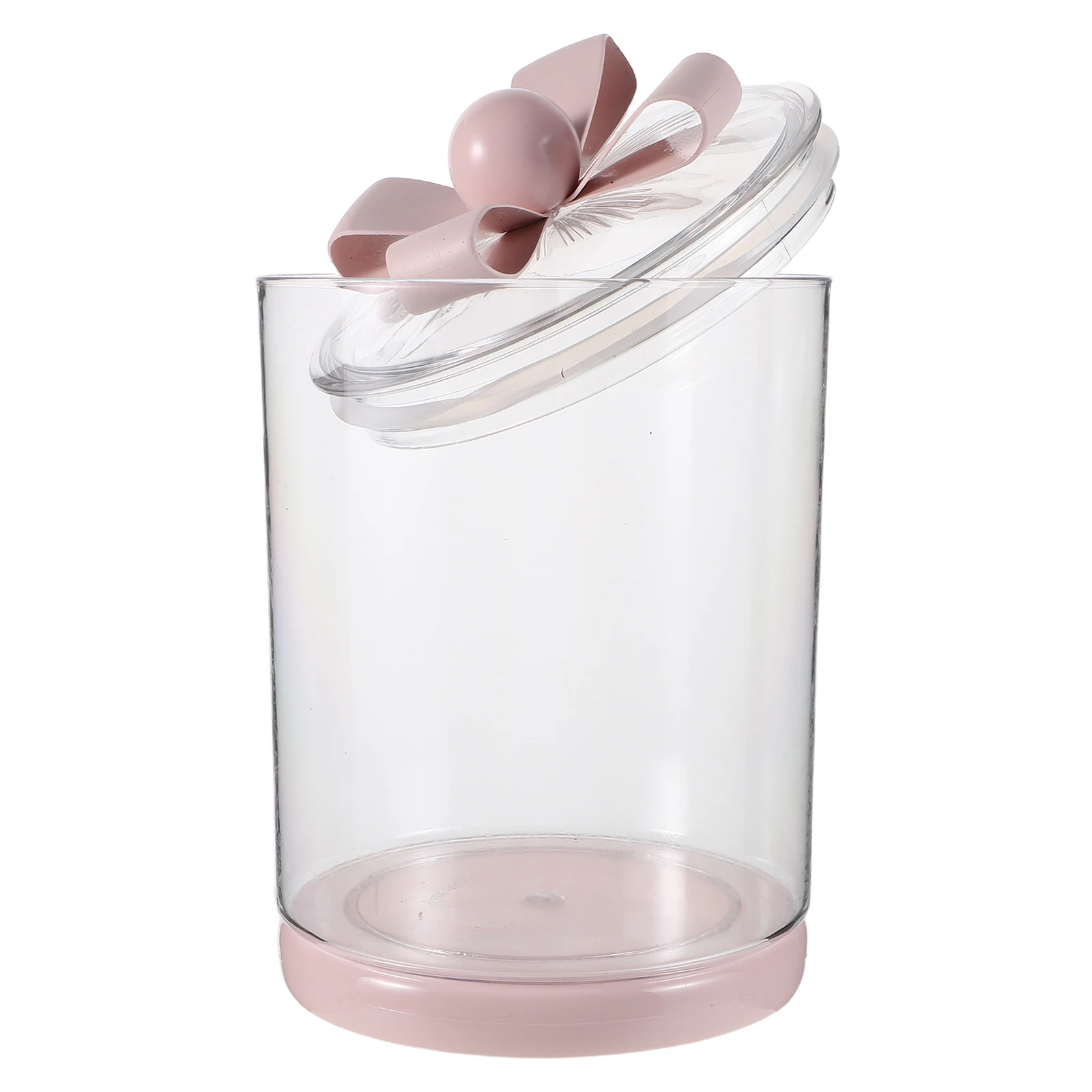 

Airtight Storage Box Clear Containers Food Jars with Lids Small Pink Flour Sugar Cube Holder Plastic Sealed Pantry Reusable