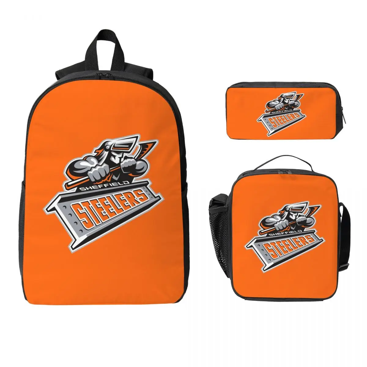

Sheffield Steelers Backpack Student Boys Girls BookBag School Bag Computer Shoulder Bags 3ps Insulated Lunch Bag Pencil Case