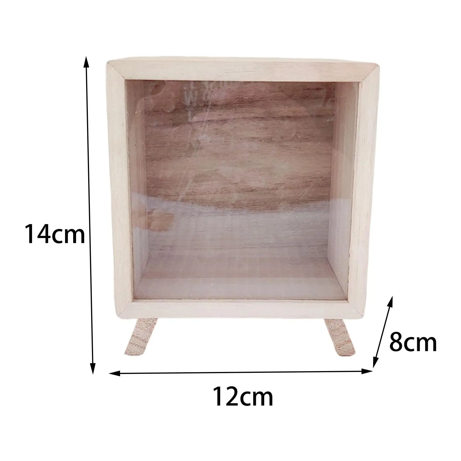 Wooden Creative Piggy Bank Multipurpose Visible Children Education DIY Child'S