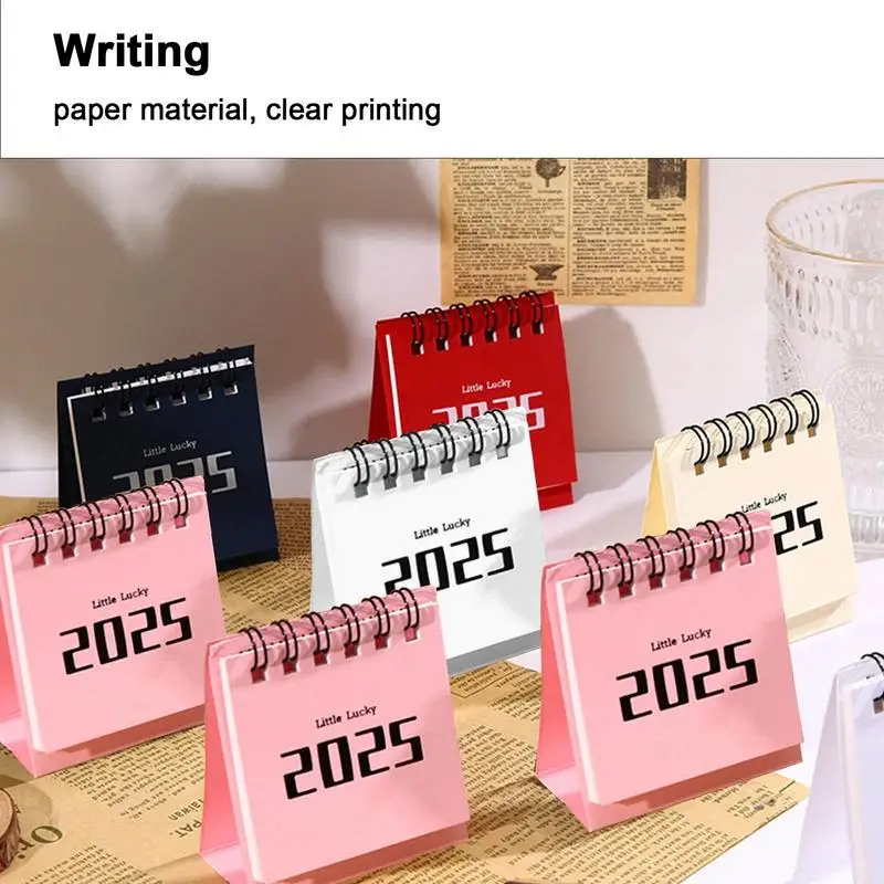 2024-2025 Desk Calendar Small Monthly Desktop Standing Calendar From Aug. 2024 To Dec. 2025 Writable Flipping Academic Year Desk