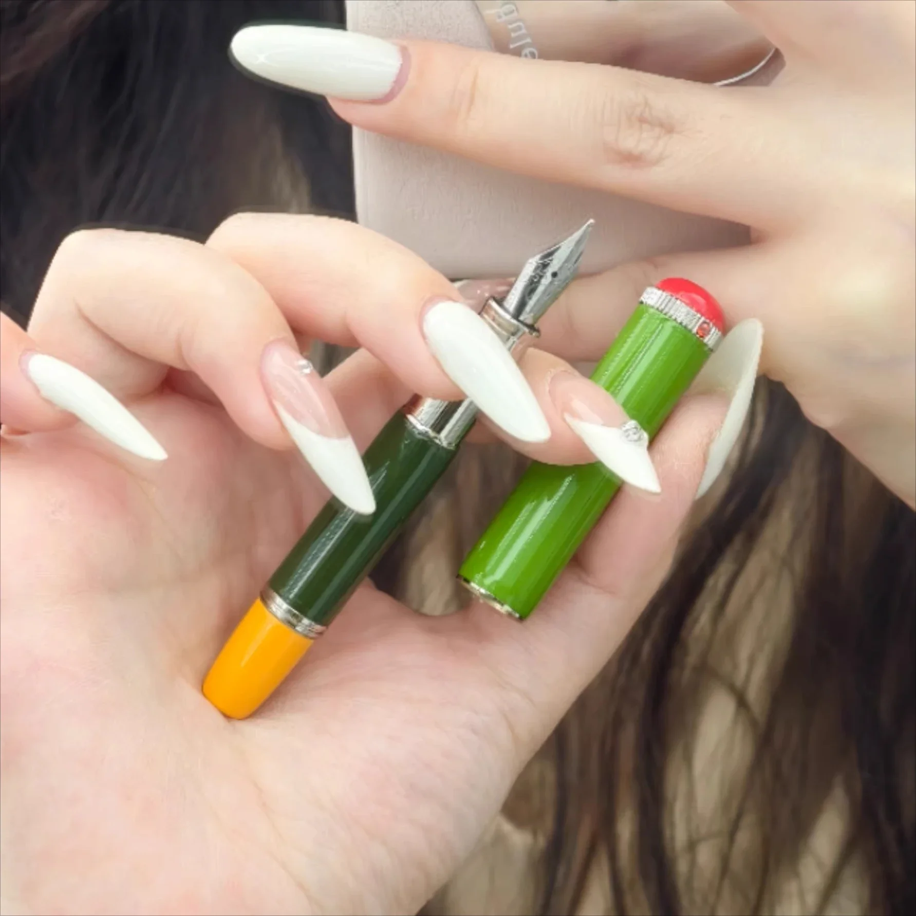 New Hoohill Limited Green Pico Exquisite Mini Short Pocket Fountain Pen EF/F/M Nib Writing Business Travel Stationery Pen