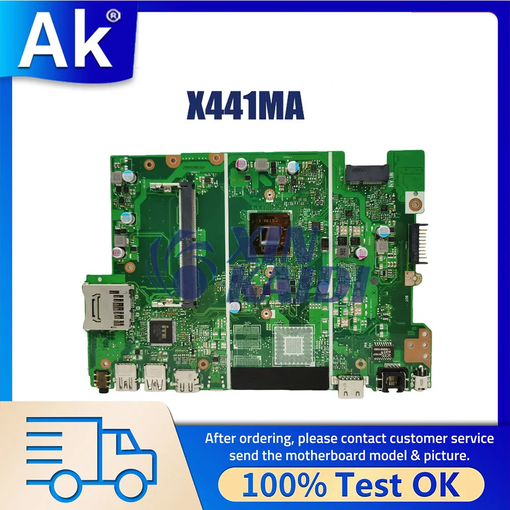 

Laptop Motherboard For Asus X441MA X441M X441MB A441M Notebook Mainboard With N3350 N4000 N4100 N5000 CPU 100% Tested OK