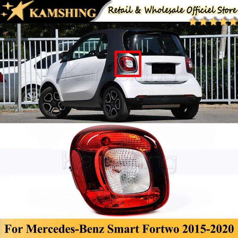 

Kamshing For Mercedes-Benz Smart Fortwo 2015 2016 2017 2018 2019 2020 Rear Tail light lamp Taillights taillamps Brake Light