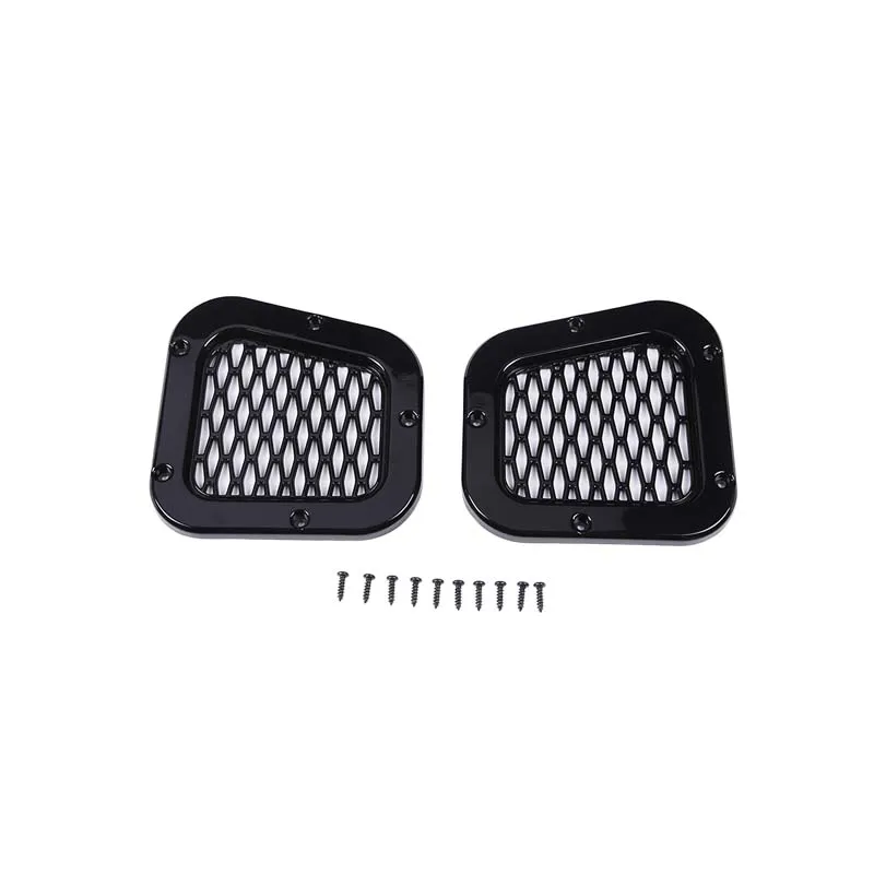 Black ABS Car Side Vent Air Flow Fender Intake Hole Grille Styling Sticker For Land Rover Defender 90 110 2004-2019 2Pcs