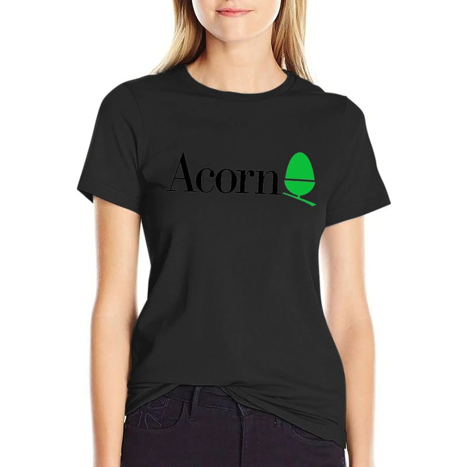 Acorn computers logo T-Shirt kawaii clothes korean fashion animal print shirt for girls oversized Womens clothing