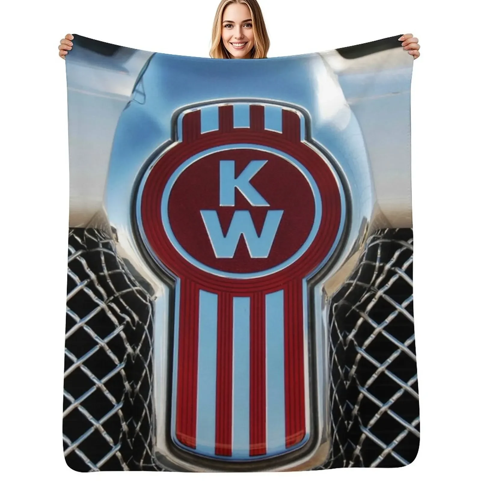 

Kenworth emblems Throw Blanket bed plaid blankets and throws For Sofa Thin Blanket