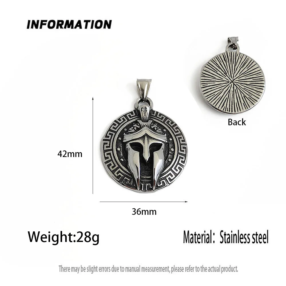 Vintage cast Viking warrior stainless steel pendant, blackened process does not fade, daily wear