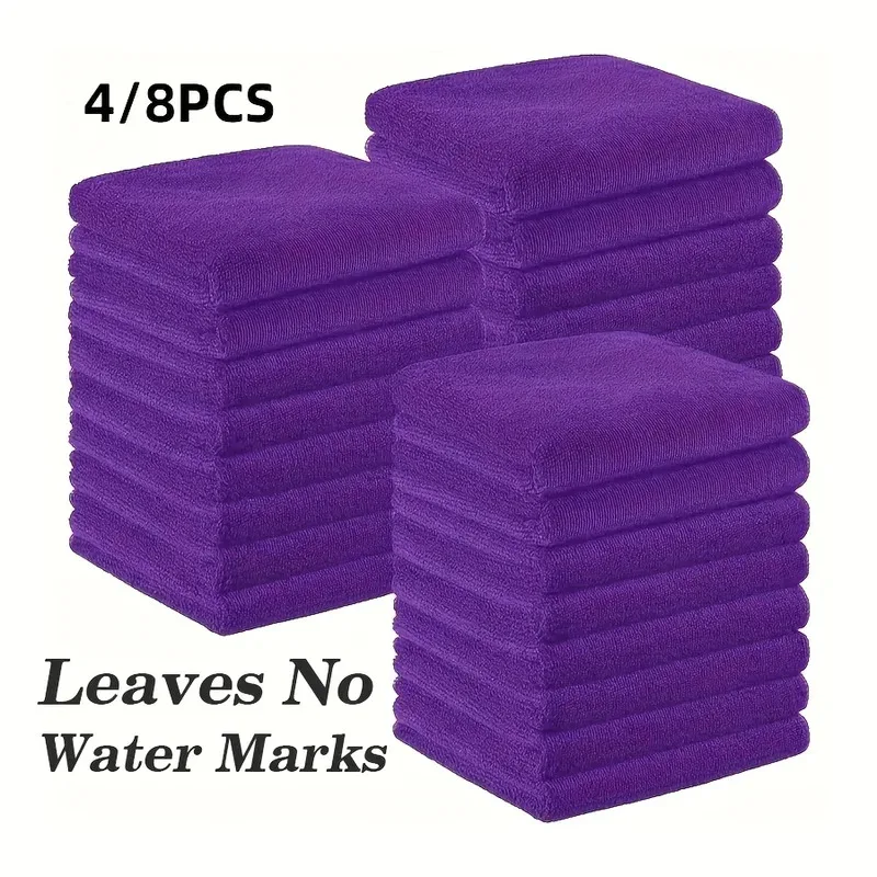 4/8pcs Absorbent Salon Towel - Anti Bleaching, Fast Drying Polyester Fiber Water Treatment Face Towel, Suitable for Hairdressers