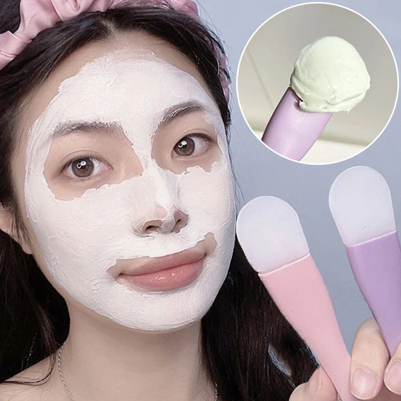 Silicone Double Head Mask Brush DIY Facial Film Adjusting Beauty Tool Skin Care Applicator Cleaning Scraper Daub Type Mud Film