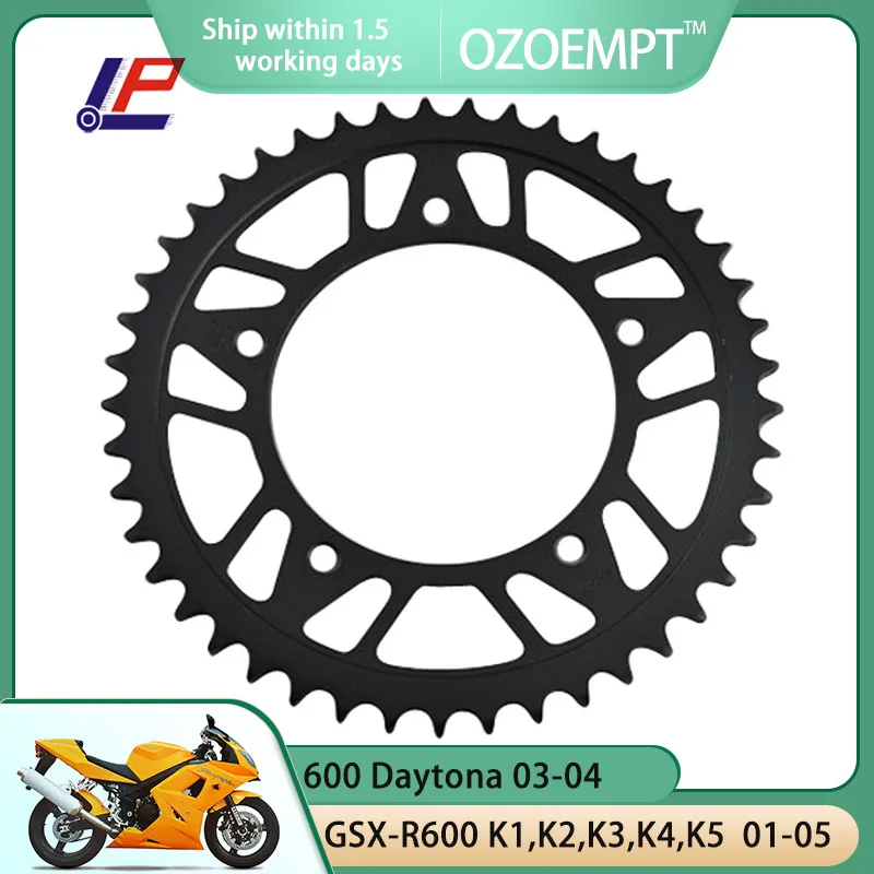 

OZOEMPT 525-45T Motorcycle Rear Sprocket Apply to GSX-R600 K1,K2,K3,K4 GSX-R750 K6,K7,K8,K9 600 TT(from VIN No:165717),Daytona