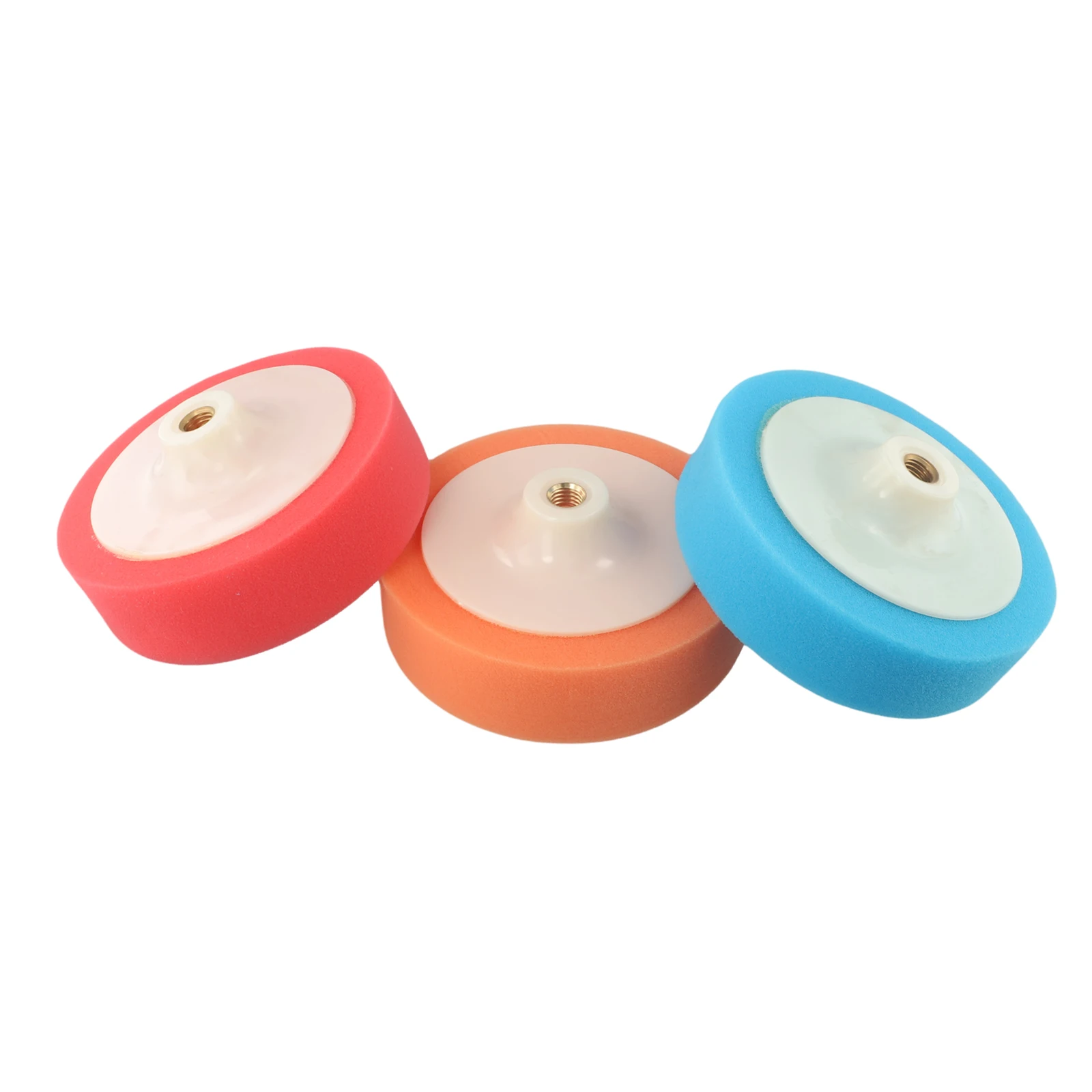 

3pcs Soft Foam Car Polishing Sponge Heads Buffing Pads with For M14 Thread for Use in Car Polishing and Buffing