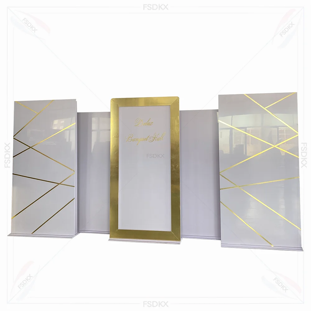 

Hot Quality Custom Logo Wedding Stage Backdrop Light Gold Event Backdrop Light for Sales