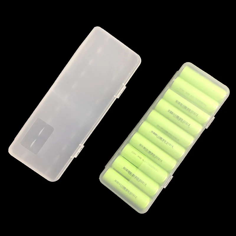 1PC 10 Slots Transparent Plastic Battery Storage Box For AAA/AA/18650 Battery Organizer Waterproof Hard Container