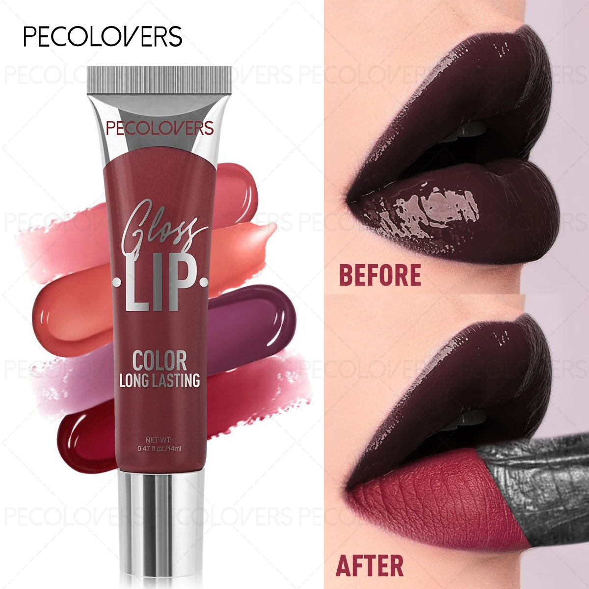 Tear Off - Liquid Lip Gloss Long-lasting Moisturizing,Smudge-Proof Matte Velvet Lip Stain