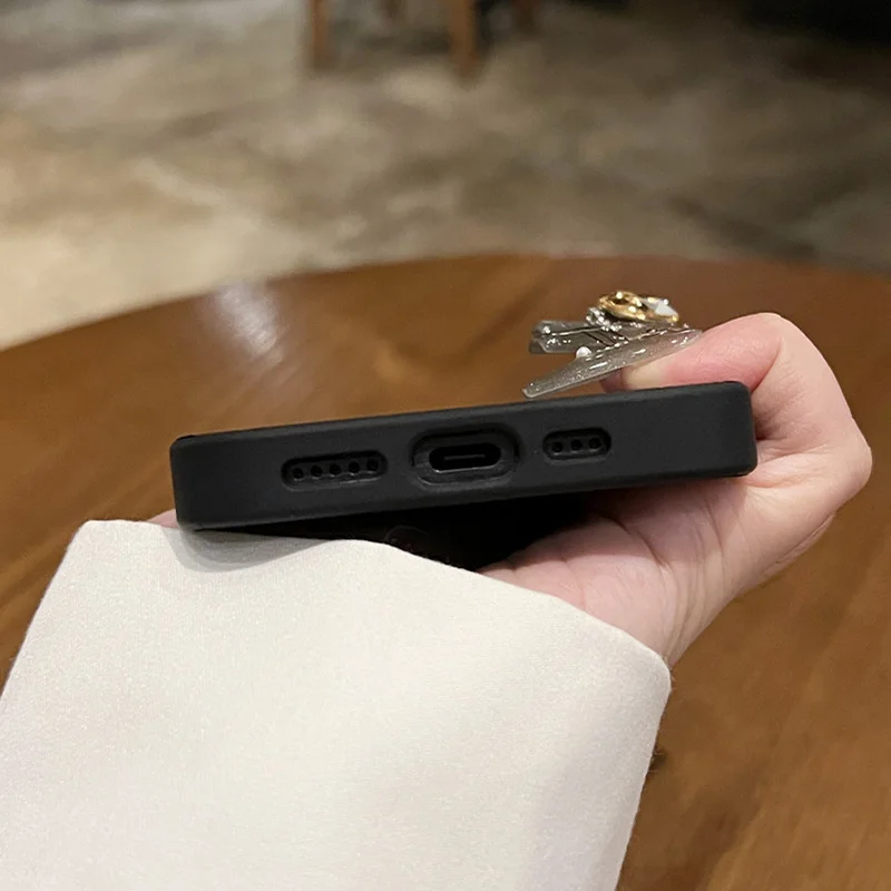 حافظة شفافة سوداء متقدمة للأعمال الفاخرة لهاتف آيفون 15 14 13 12 11 Pro Max Plus Magsafe غطاء حماية مغناطيسي غير لامع مضاد للانزلاق