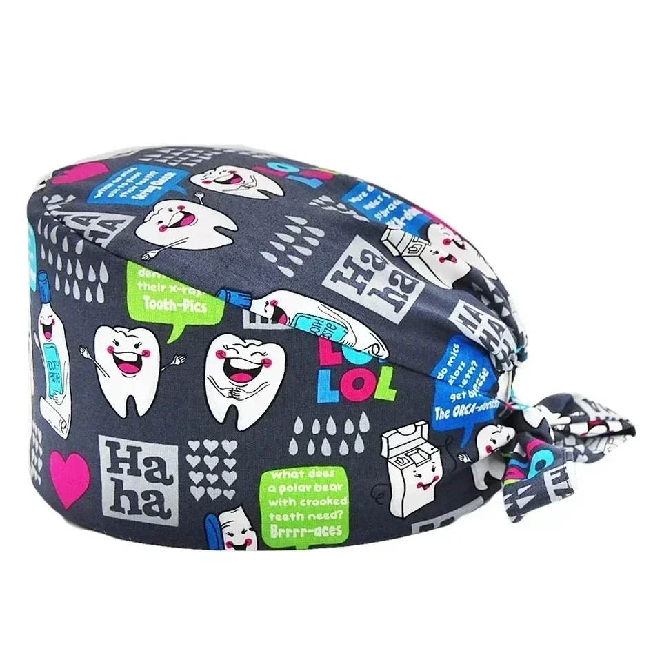 Casquette de gIslande de couleur unie avec bouton, casquettes chirurgicales de travail de toilettage pour animaux de compagnie, chapeau de travail de laboratoire, accessoires UC