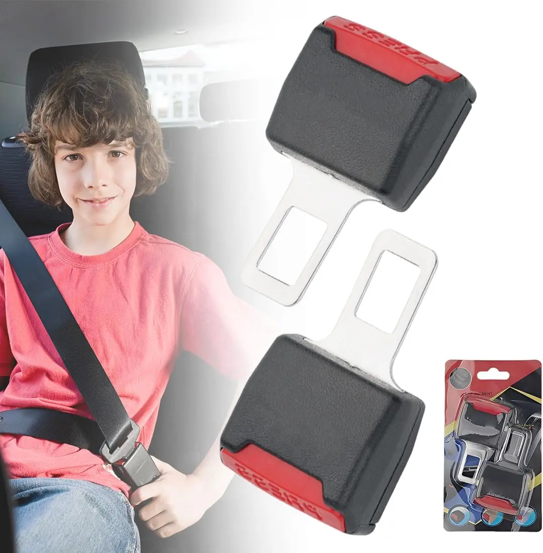 2PCS Car Seat Belt Clip Extension Plug Car Safety Seat Lock Buckle Seatbelt Clip Extender Converter Baby Car Seat Accessories