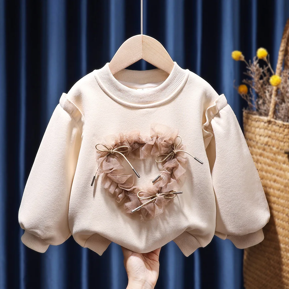 Girls T-shirts Autumn Winter Sweater for Kids Flower Children Casual Sweatshirts Toddler Pullover Long Sleeve Floral Baby Tops