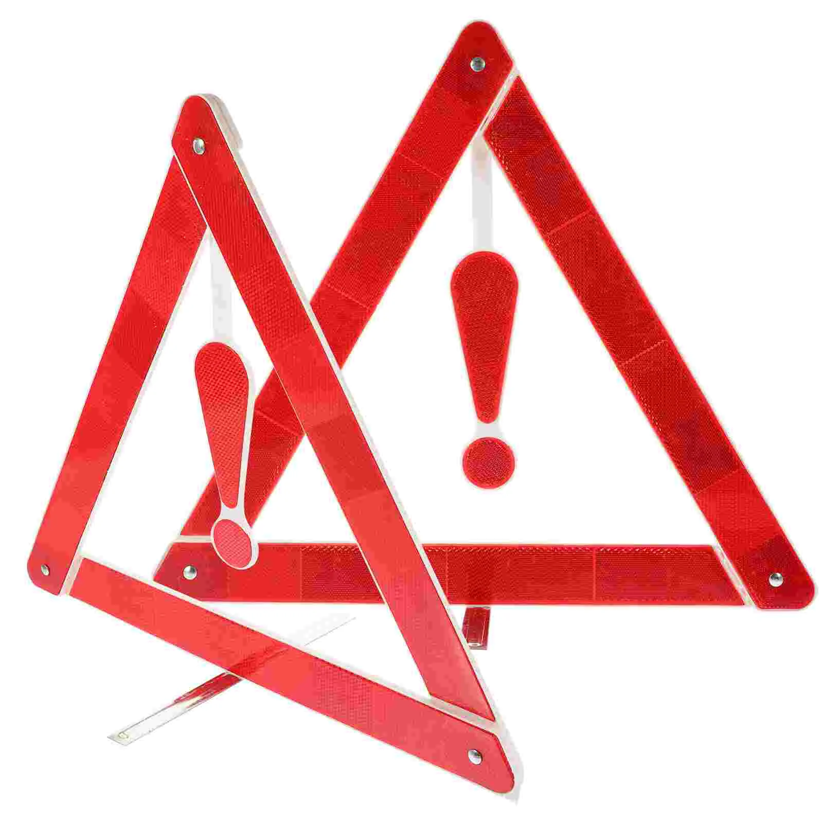 

2 Pcs Kit Warning Sign Cars Triangles Plastic Road Tripod