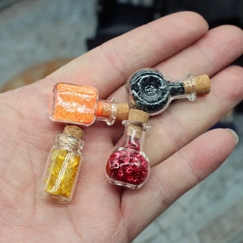 Dollhouse 4pcs 1:12 Bottles Potion Magic Potion Ore Halloween Decoration Model Doll Accessories Simulation Home Decor