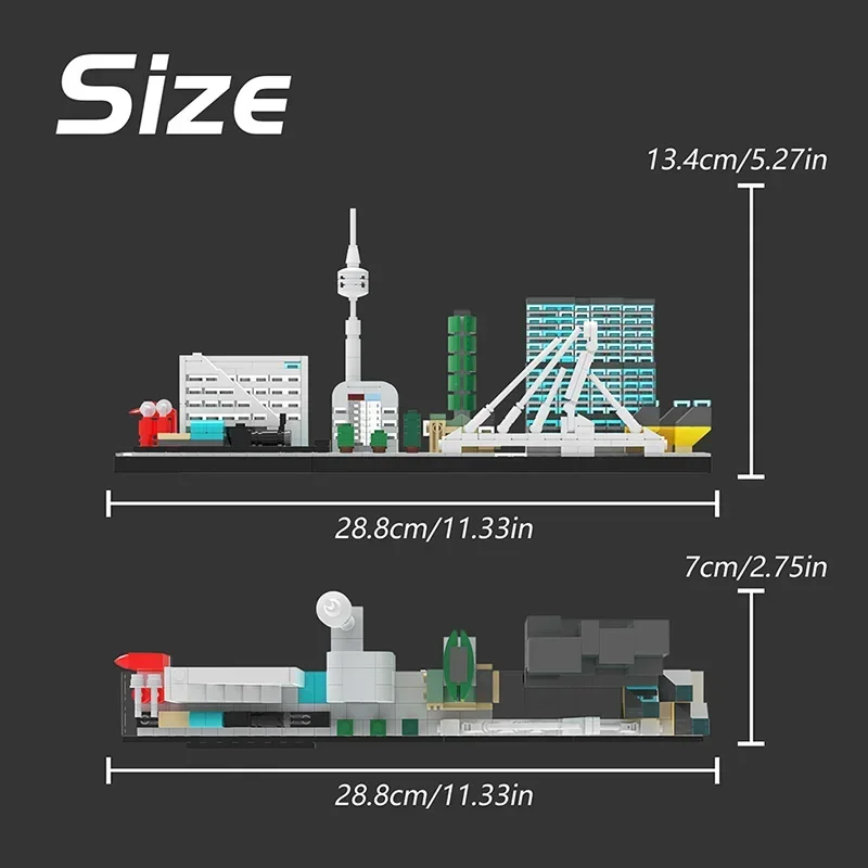 Bloques de construcción Moc City para niños, juguete de ladrillos para armar edificio de los Países Bajos, con vista a la calle, ideal para regalo, código 656, piezas