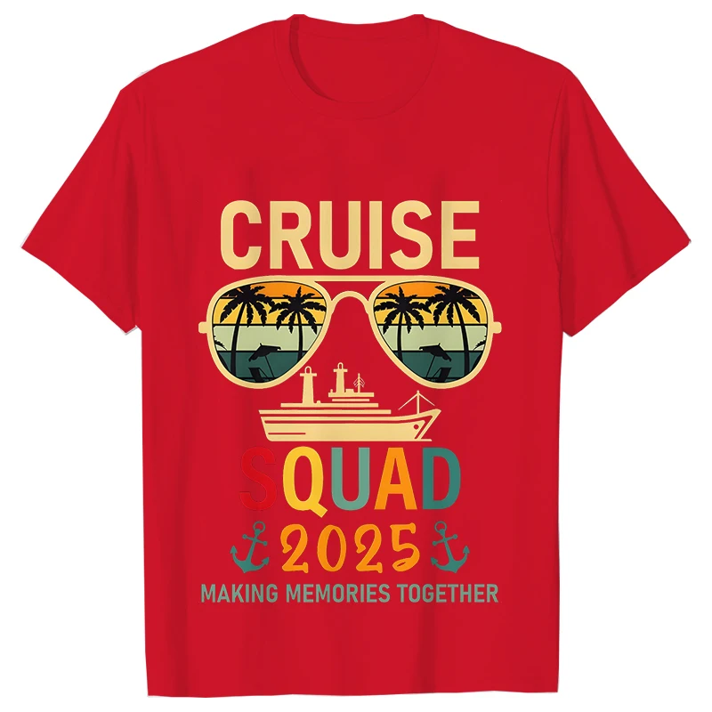 Funny Holiday Trip Shirt Family Cruise 2025 Making Memories Together T-shirts Cruise Trip T-shirts Family Matching Outfits