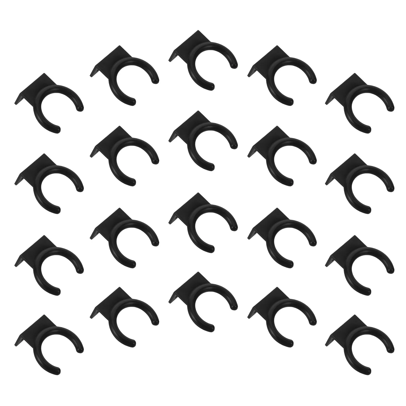 20Pcs Microphone Wall Holder Plastic Mic Hanger Hooks Adjustable Rotation Rack Mount Mic Clip for Studio Ktv Conference
