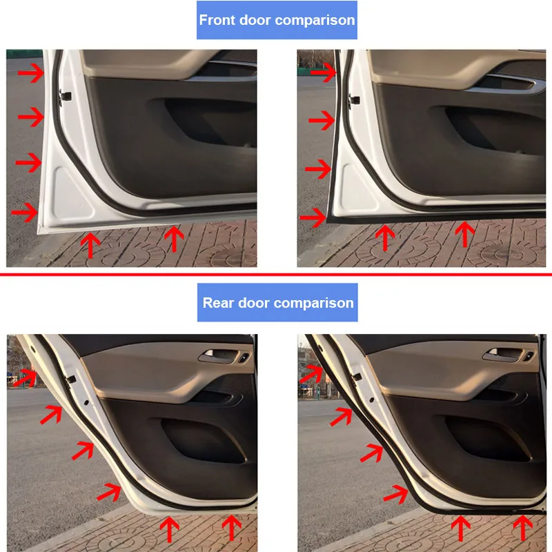 Car Full Sound Insulation Strip Dustproof Door Seals Protection Interior Product Accessories For Toyota Prado LC250 2024 2025
