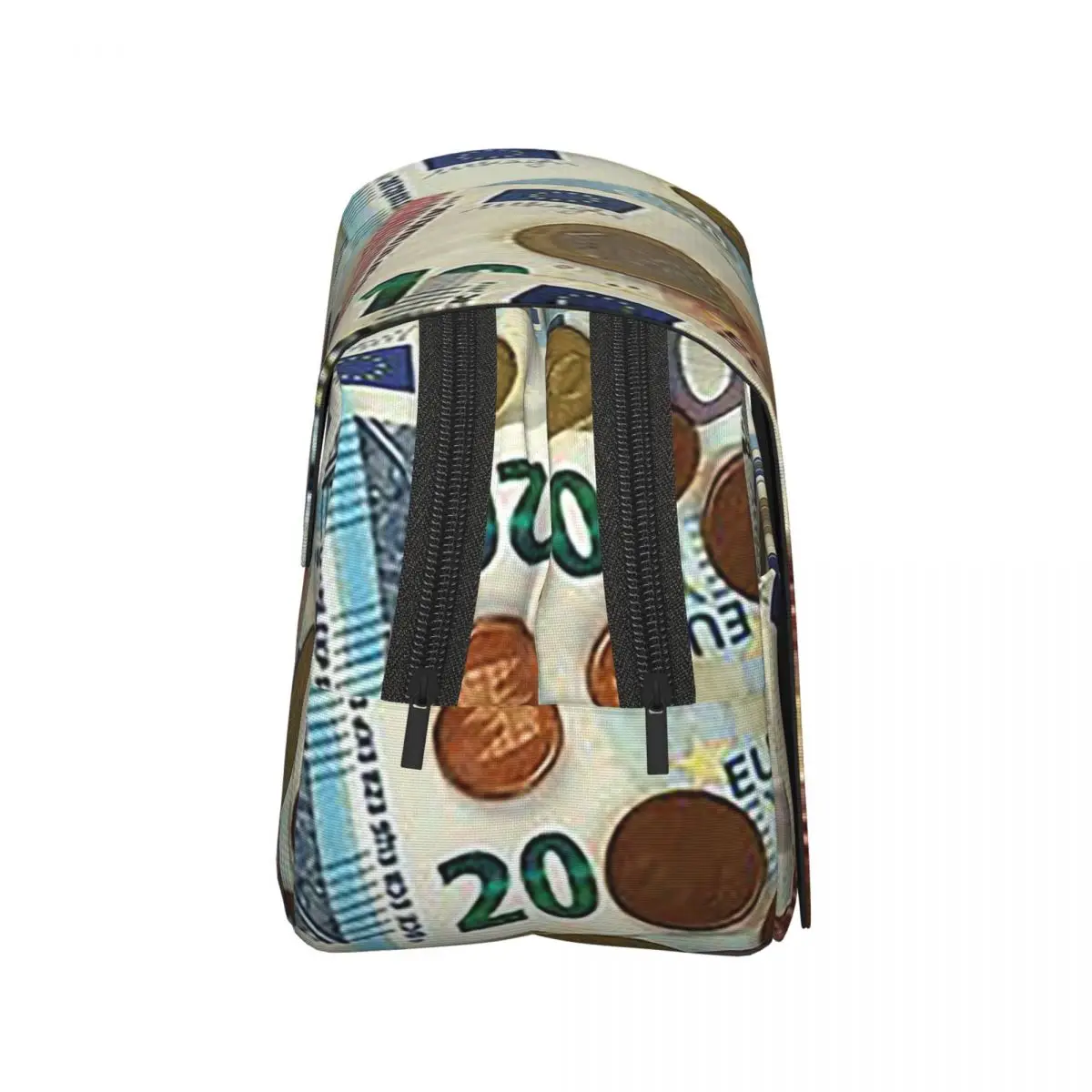 Euro Banknotes And Coins Pencil Case Pencil Pouch Hard Shell Leather Large Capacity Pen Box Pencil Bag for Students School