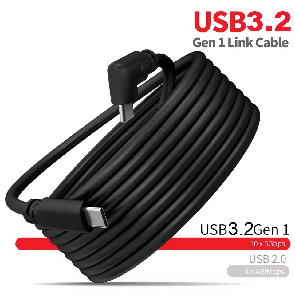 16FT 5M Link Charging Cable for Quest 3S/3 Meta Quest Pro Pico 4 PS5 PSVR2 Accessories PC USB 3.2 Type C Quest 3R Link Cable