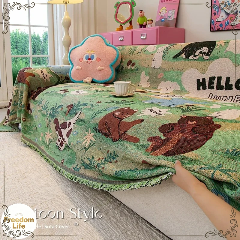 Thicke Sofa Cover Protector Dogs Couch Towel Double Sided Use Sofa Towel With Skirt Living Room Sofas Covers For L Shaped