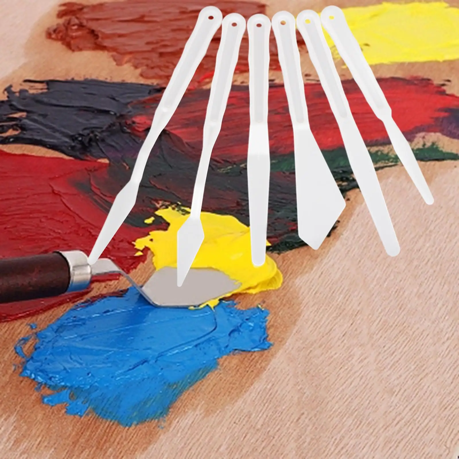 2x6 шт. нож для палитры нож для размазывания поддонов для акварельных холщовых акриловых красок