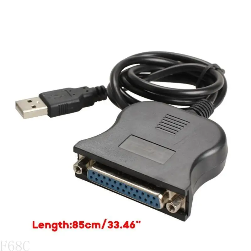 F68C USB DB25 25 핀 수컷에서 여성 프린터 평행 포트 IEEE 1284 LPT 어댑터 변환기 케이블 코드 병렬 포트 변환기