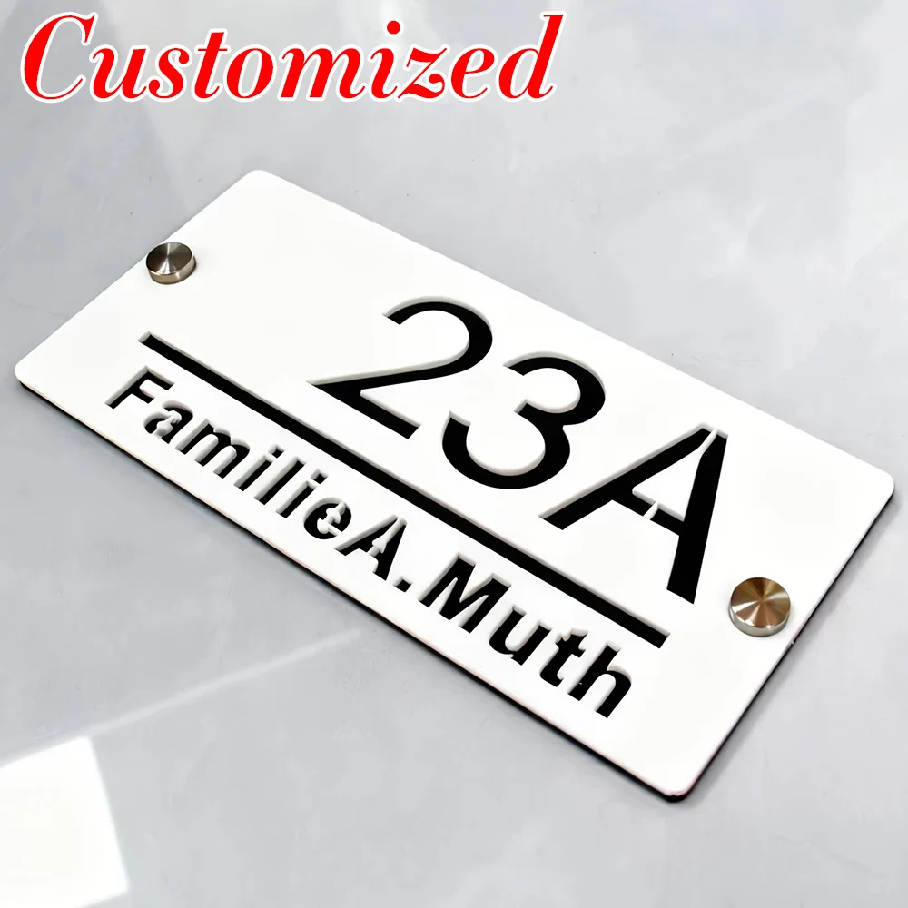 

Customized Acrylic Doorplate Laser Cutting 3D Hollow-out For Decorating Doorplates Of Villas/courtyards/offices And Apartments
