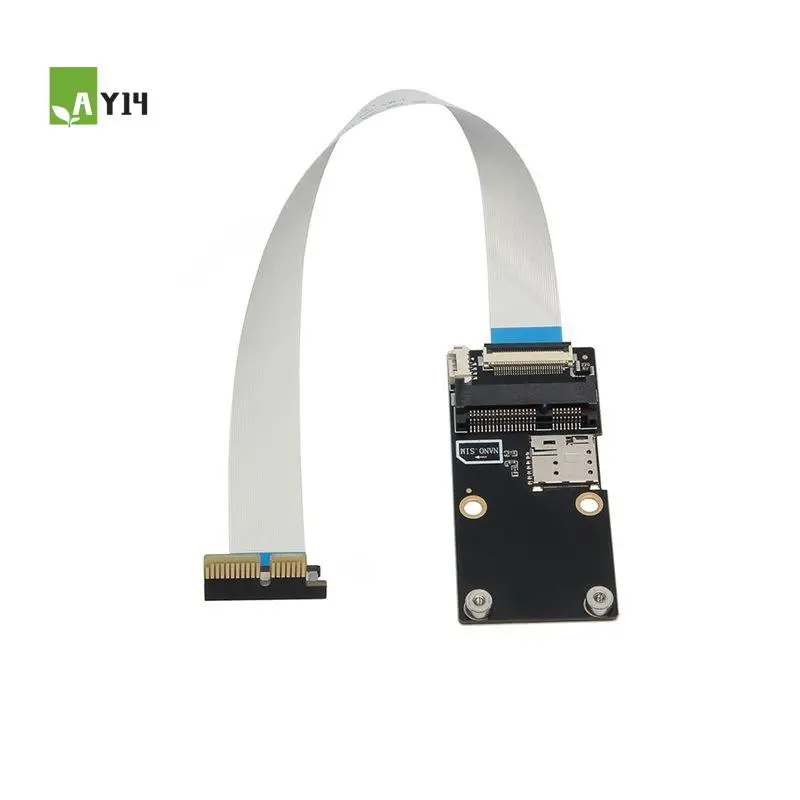 AY14 -PCIE X1 To MINI PCI-E 3G/4G/LTE Module Network Card Extension Cable Wireless Network Card Mini PCI-E Riser Card Adapter