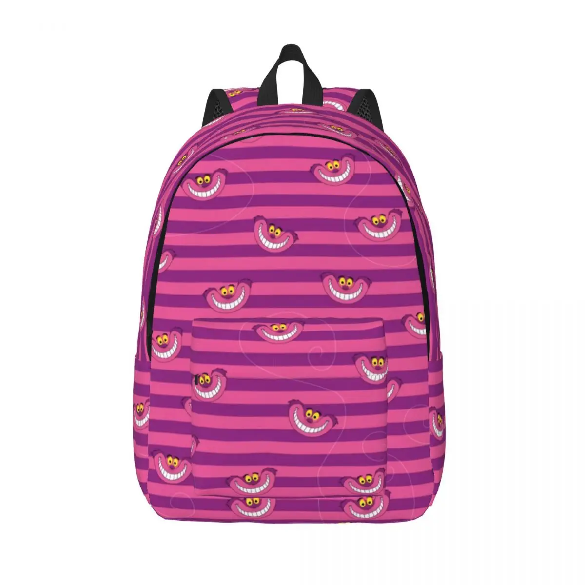 Custom Cheshire Cat Cartoon Manga Canvas Backpacks for Women Men Waterproof College School Bag Print Bookbags