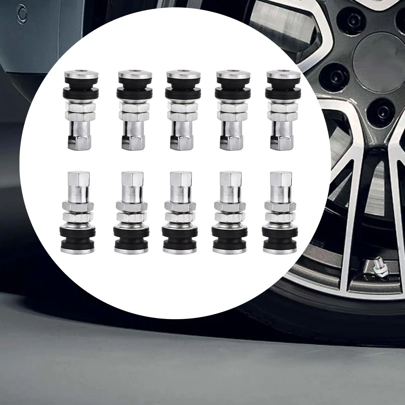 

10 шт., металлические стержни клапанов, бескамерный стержень клапана премиум-класса, заменяет короткие стержни клапана шины для грузовика, мотоцикла, автомобиля, квадроцикла, лодки