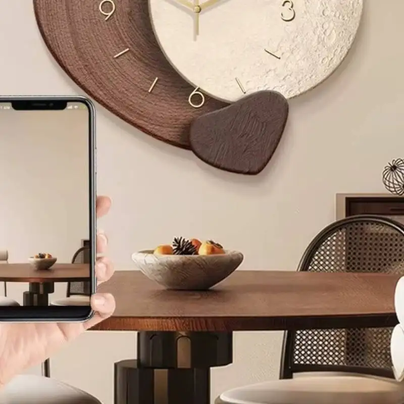 ساعة حائط منزلية مريحة من Nordic Premium ساعة حائط للمطبخ يوغا فريدة من نوعها أثاث منزلي من Mecanismo Reloj Pared