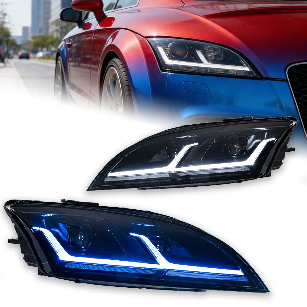 

Фары для AUDI TT 2006-2014, DRL Hella 12V, светодиодные биксеноновые лампы, противотуманные фары H7 H1, декоративные элементы, аксессуары для автомобиля, передние фары AUDI TT