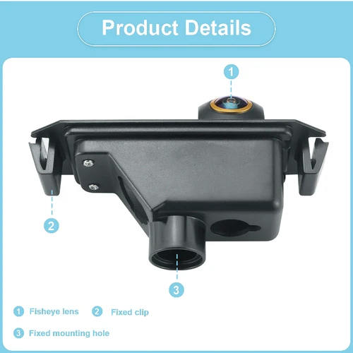 Imagen 2 del producto Cámara de coche AHD 1080P de 170 grados para Kia Picanto/Morning Rio R/Rio 3/Kia Pride UB/Soul/ceed/pro ceed Coupe trayectoria de coche/regla