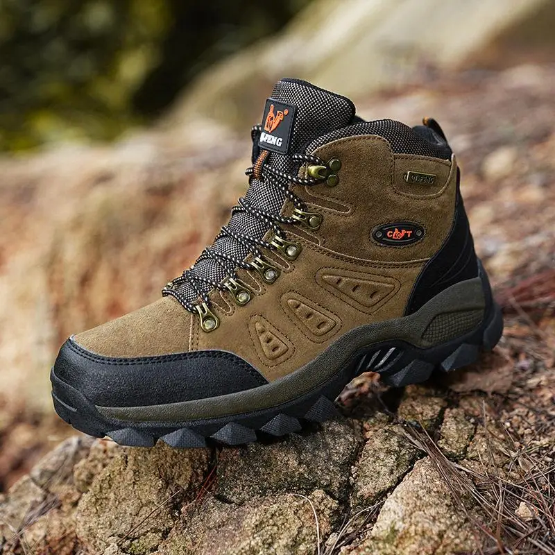 Outdoor Climbing Shoes Waterproof Non-Slip Battle Boots Tactical Boots Hiking Mountain Climbing Shoes Breathable Men's Footwear