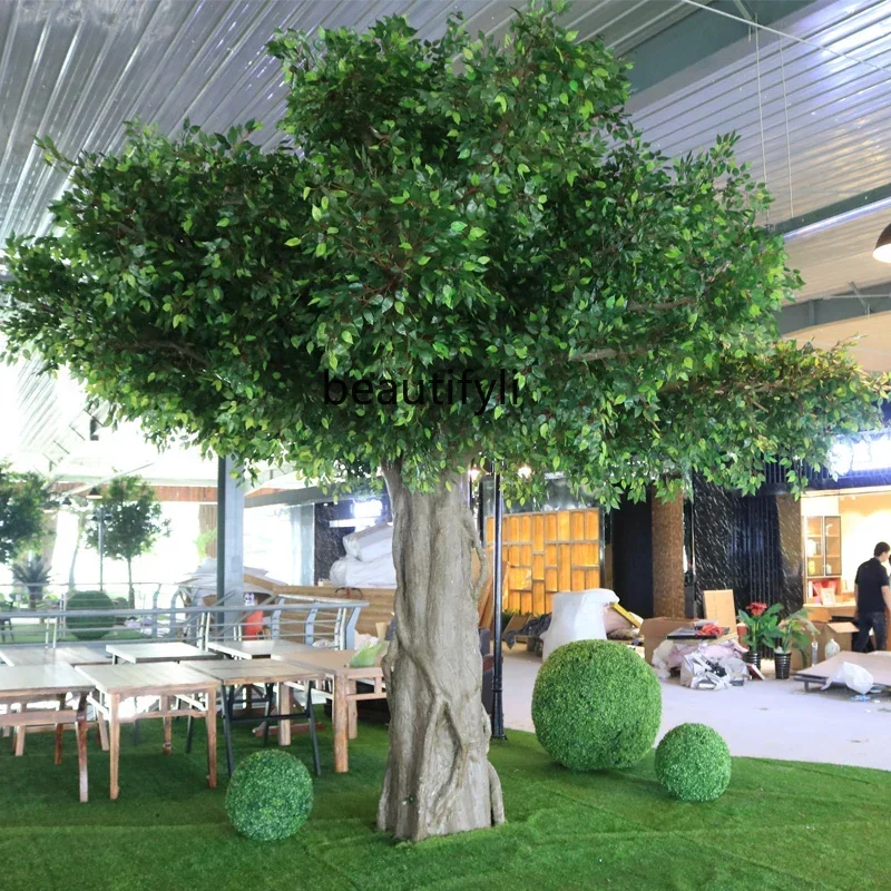 

Imitative Tree Large Interior Decoration Fake Trees Banyan Wrapped Pillars Shaped Tree Landscaping Green Plants Wishing Tree