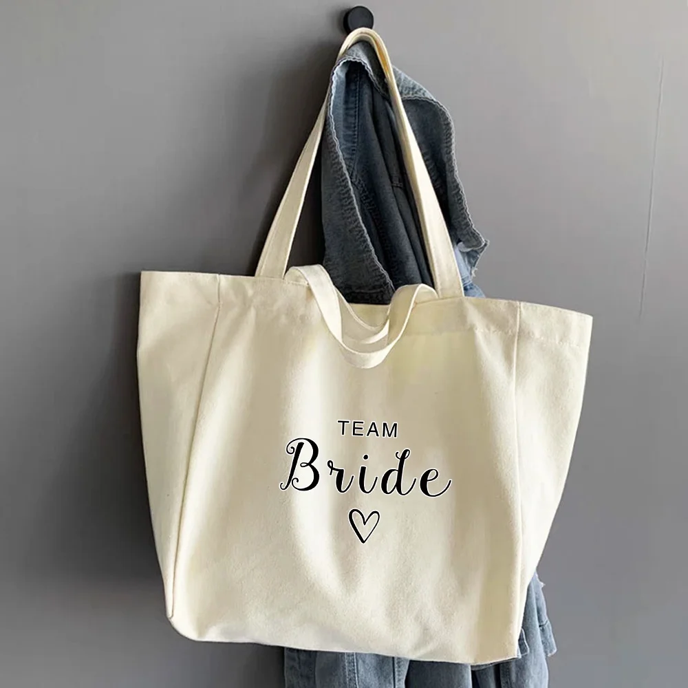 Borse per la spesa Organizzatore Borsa tote in tela di moda Borsa a tracolla per studenti Serie sposa Borse di grande capacità per donna 2022 Casual