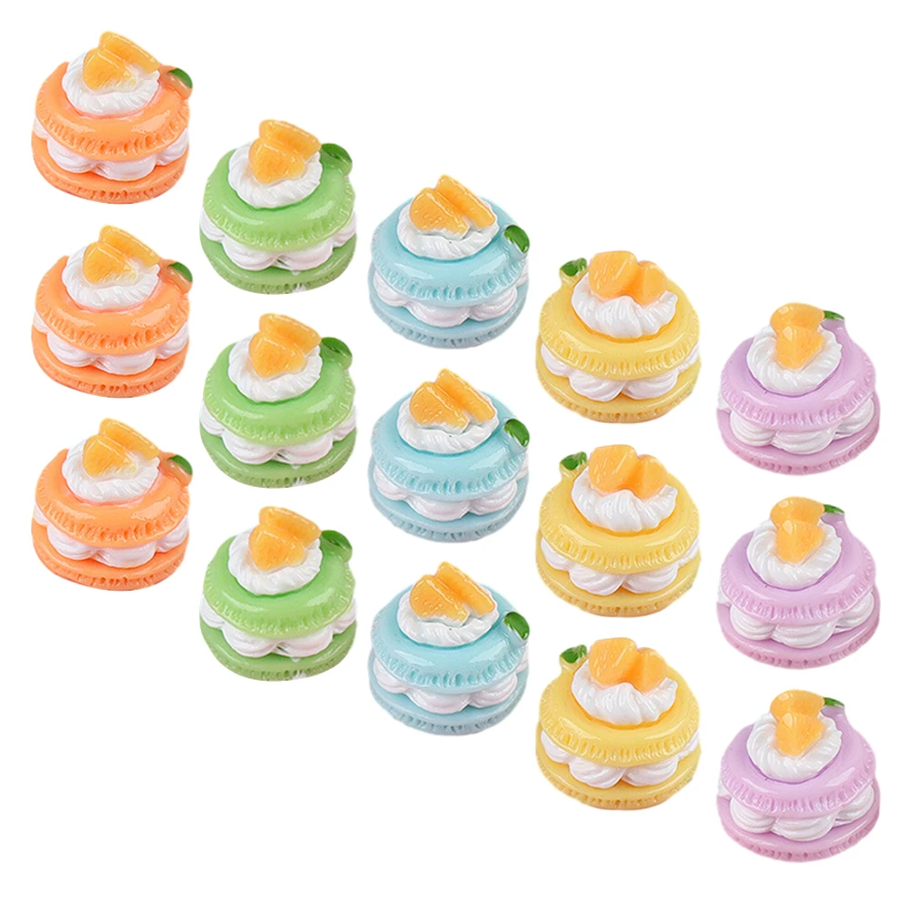 

18 Pcs Simulation Small Cake Decorative Model Artificial Faux Lifelike Miniature Dessert Shop Props Montessori Toy Kitchen